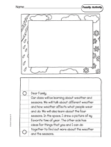 Weather: Family Activity (Grade K)